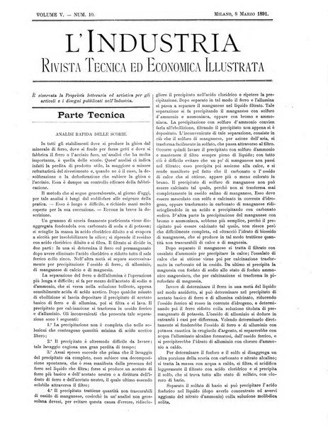 L'industria rivista tecnica ed economica illustrata