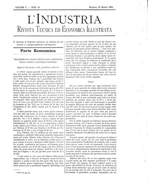 L'industria rivista tecnica ed economica illustrata