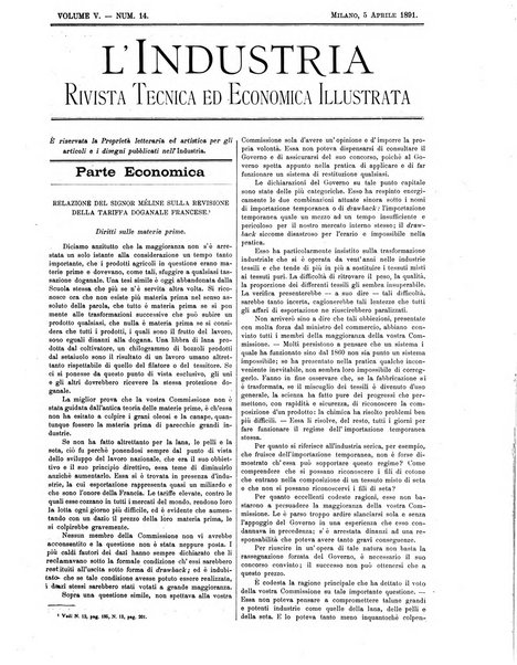 L'industria rivista tecnica ed economica illustrata