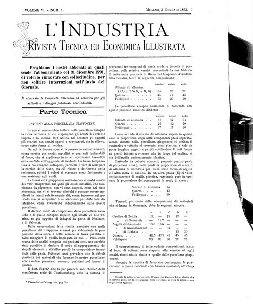 L'industria rivista tecnica ed economica illustrata