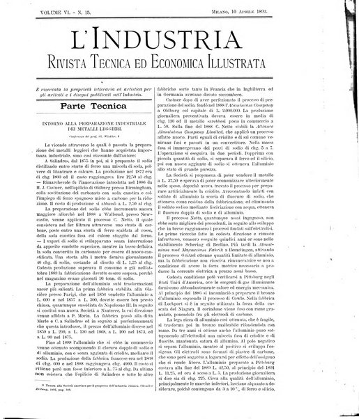 L'industria rivista tecnica ed economica illustrata