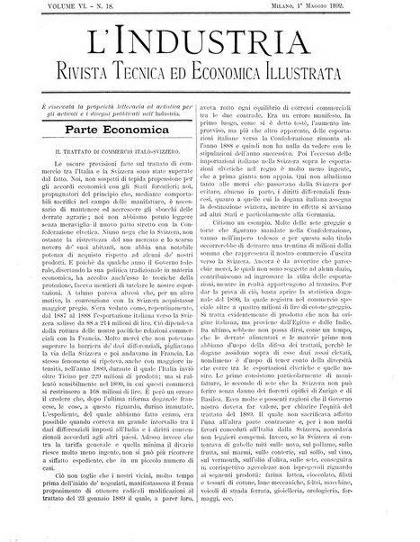 L'industria rivista tecnica ed economica illustrata