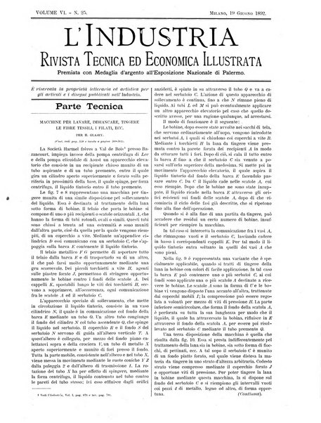 L'industria rivista tecnica ed economica illustrata