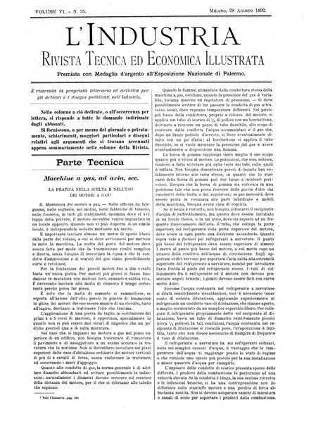 L'industria rivista tecnica ed economica illustrata