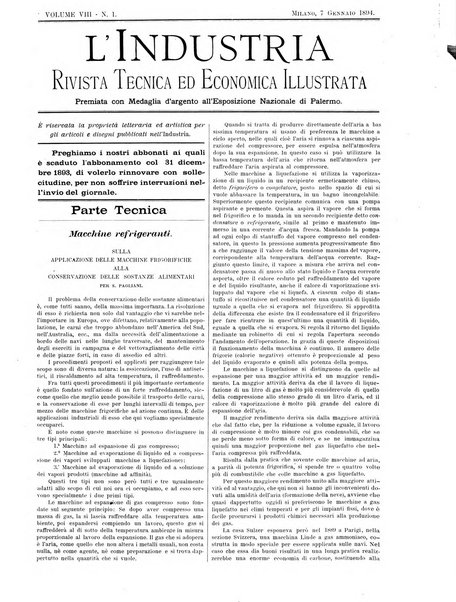 L'industria rivista tecnica ed economica illustrata