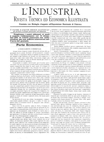 L'industria rivista tecnica ed economica illustrata