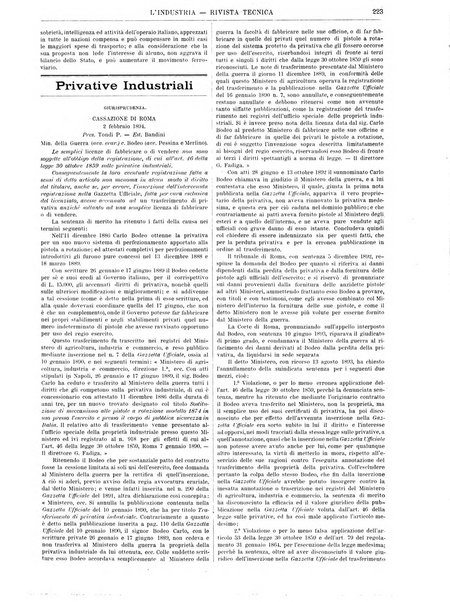 L'industria rivista tecnica ed economica illustrata