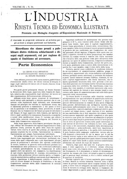 L'industria rivista tecnica ed economica illustrata