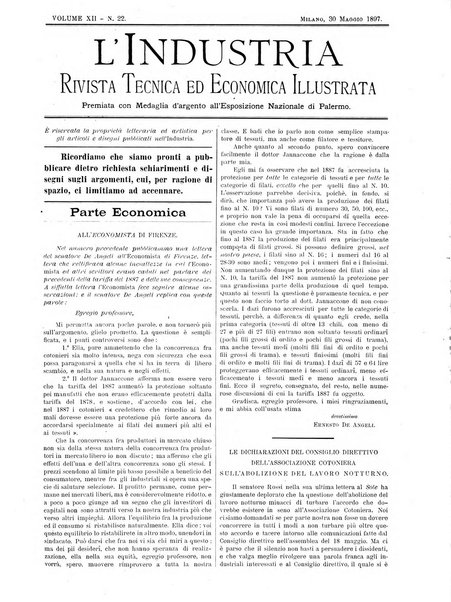 L'industria rivista tecnica ed economica illustrata