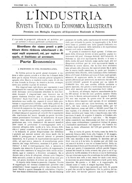 L'industria rivista tecnica ed economica illustrata