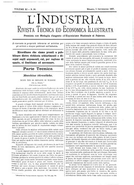 L'industria rivista tecnica ed economica illustrata