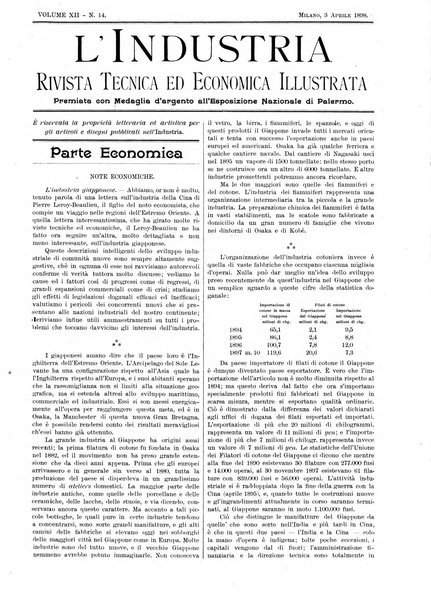 L'industria rivista tecnica ed economica illustrata