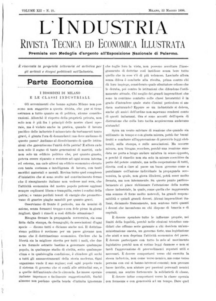 L'industria rivista tecnica ed economica illustrata