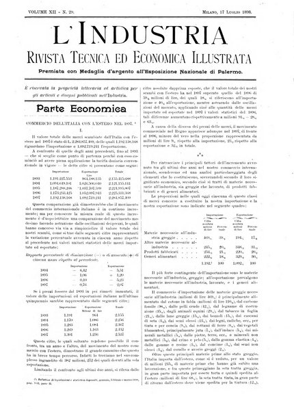 L'industria rivista tecnica ed economica illustrata