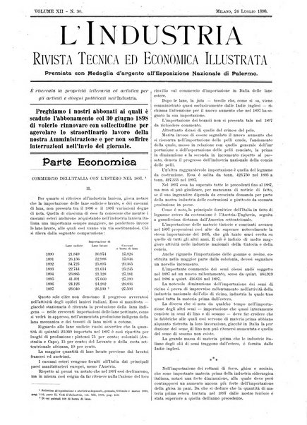 L'industria rivista tecnica ed economica illustrata