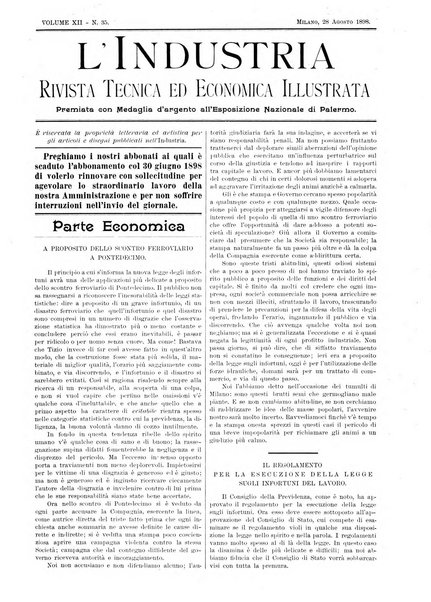 L'industria rivista tecnica ed economica illustrata