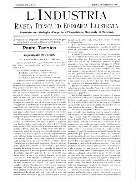 L'industria rivista tecnica ed economica illustrata