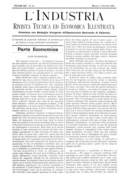 L'industria rivista tecnica ed economica illustrata