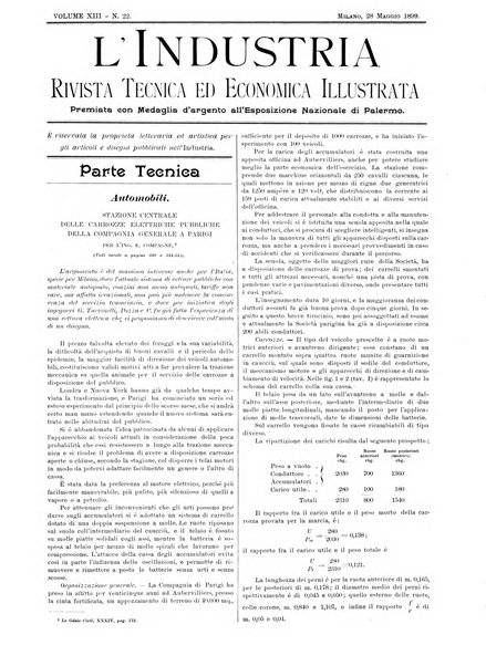 L'industria rivista tecnica ed economica illustrata