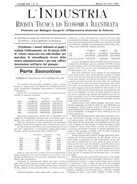 L'industria rivista tecnica ed economica illustrata