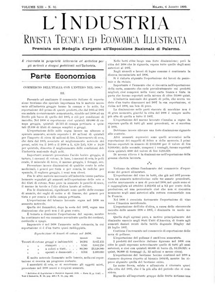 L'industria rivista tecnica ed economica illustrata