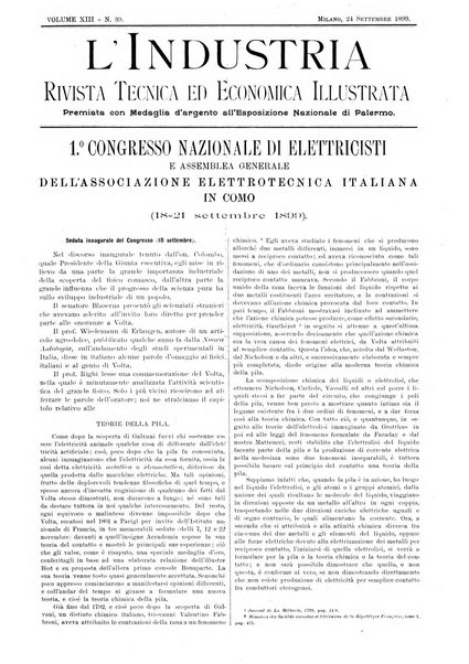 L'industria rivista tecnica ed economica illustrata