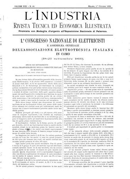 L'industria rivista tecnica ed economica illustrata