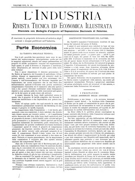 L'industria rivista tecnica ed economica illustrata