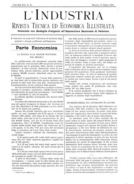 L'industria rivista tecnica ed economica illustrata