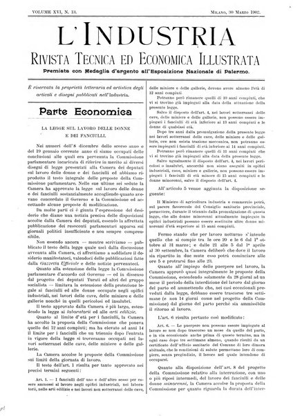 L'industria rivista tecnica ed economica illustrata