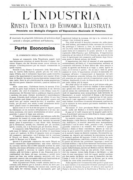 L'industria rivista tecnica ed economica illustrata