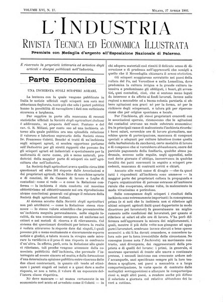 L'industria rivista tecnica ed economica illustrata