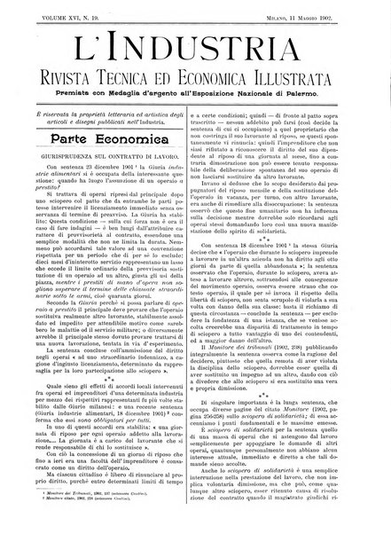 L'industria rivista tecnica ed economica illustrata