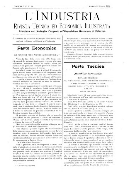 L'industria rivista tecnica ed economica illustrata