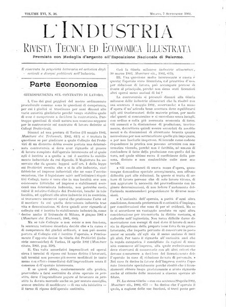 L'industria rivista tecnica ed economica illustrata