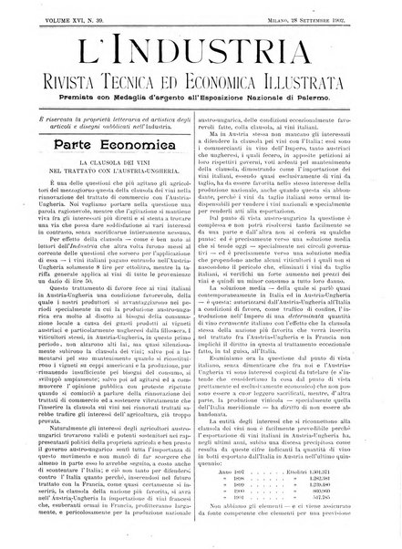 L'industria rivista tecnica ed economica illustrata