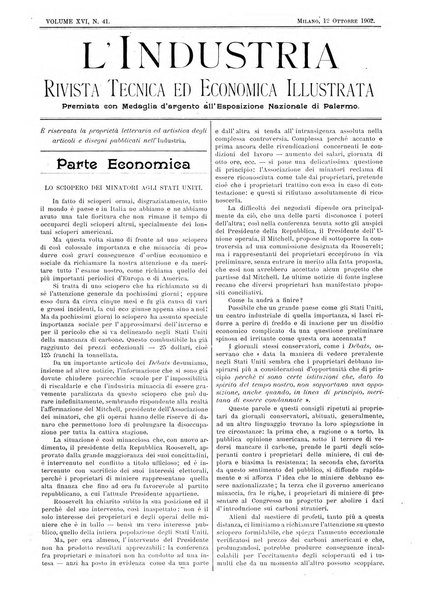 L'industria rivista tecnica ed economica illustrata