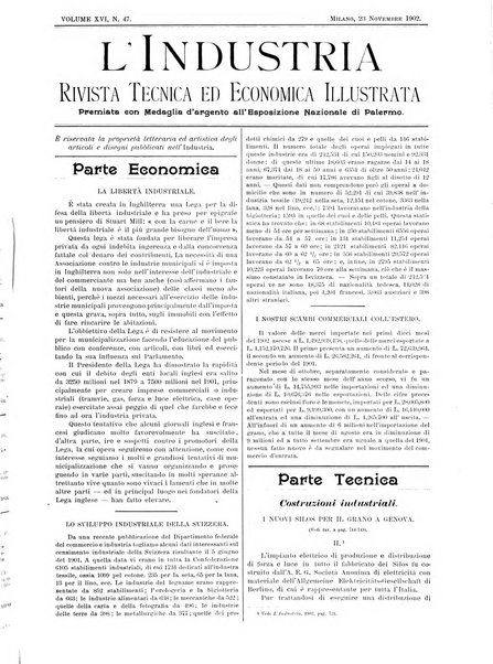 L'industria rivista tecnica ed economica illustrata