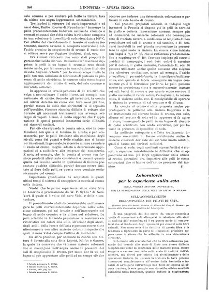 L'industria rivista tecnica ed economica illustrata