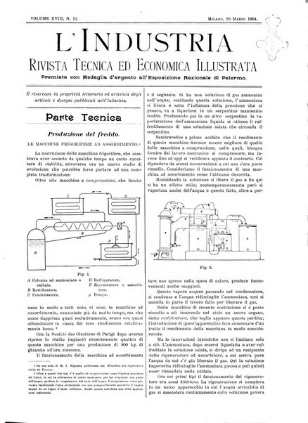 L'industria rivista tecnica ed economica illustrata