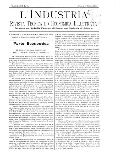 L'industria rivista tecnica ed economica illustrata