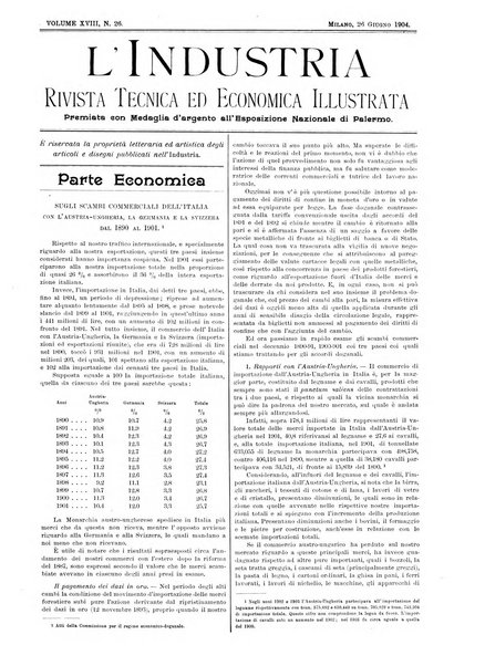 L'industria rivista tecnica ed economica illustrata