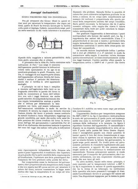 L'industria rivista tecnica ed economica illustrata