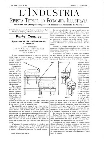 L'industria rivista tecnica ed economica illustrata