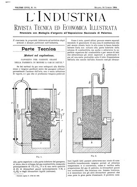 L'industria rivista tecnica ed economica illustrata