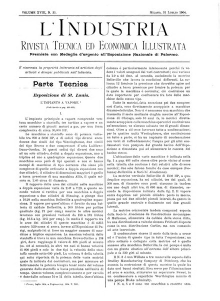 L'industria rivista tecnica ed economica illustrata