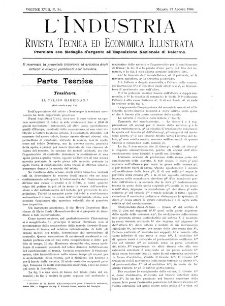 L'industria rivista tecnica ed economica illustrata