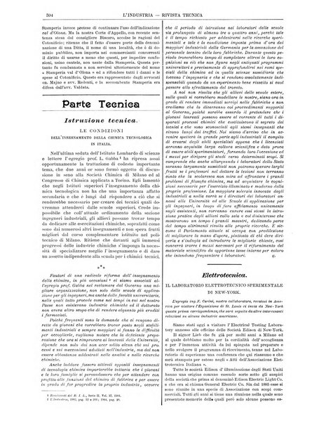 L'industria rivista tecnica ed economica illustrata