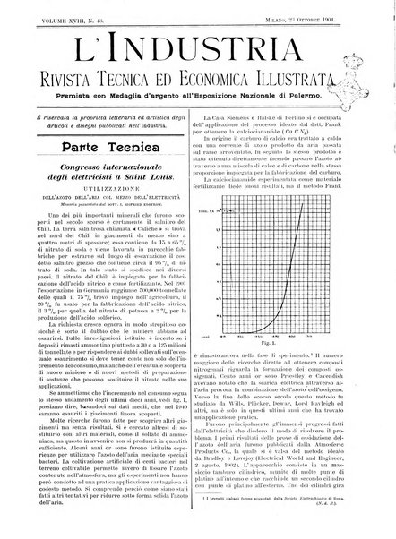 L'industria rivista tecnica ed economica illustrata