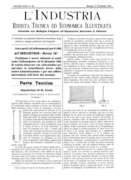 L'industria rivista tecnica ed economica illustrata